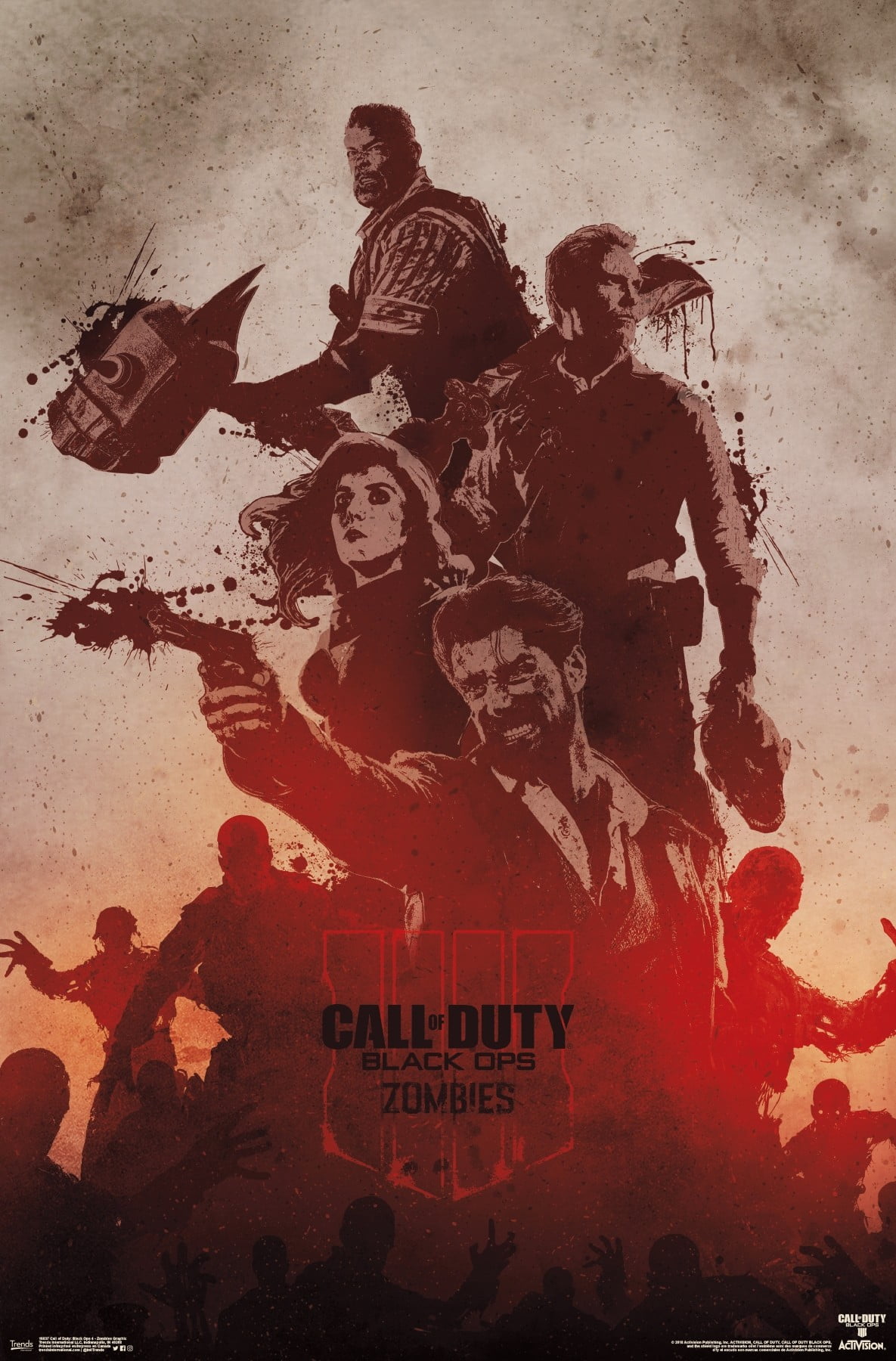 Call of Duty Black Ops 4 - Zombies Graphic Poster Print, Wal-mart, Walmart....