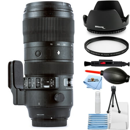 Sigma 70-200mm f/2.8 DG OS HSM Sports Lens for Canon EF - Essential Bundle with Tulip Hood Lens  UV Filter  Cleaning Pen  Blower  Microfiber Cloth and Cleaning Kit