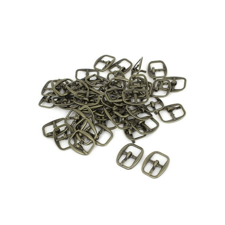 Bargain Center - Unique Bargains High Heel Shoes Rectangle Style Needle Center Pin Buckles Bronze Tone 50 Pcs
