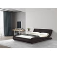 thumbnail image 2 of Greatime B1070 Contemporary Upholstered Platform Bed, King, Dark Brown, 2 of 4