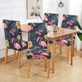 thumbnail image 2 of Yayeee 2 Pack Dining Chair Covers Stretch Parson Chairs Slipcovers Seat Protector, Red Floral Flamingo, 2 of 6