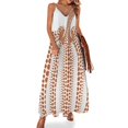 thumbnail image 1 of Nuevo - Vestido largo sin mangas Brown Pumpkin Forever, vestido de verano para mujer, vestido para invitada de boda, 1 of 7