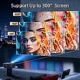 thumbnail image 3 of GCZ Native 1080P Projector with WiFi and Bluetooth, 400ANSI Supported 4K Full HD Projector, Electric Focus, Up to 300" Screen Supported, 3 of 10