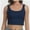 Deep blue, variant on Tank Top for Women Square Neckline Sleeveless Trendy Sexy Tops Slim Fitted Summer Yoga Tops