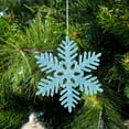thumbnail image 4 of Christmas Light Blue Snowflake Ornaments Plastic Glitter Ornaments for Winter Christmas Tree Decorations Varies Craft Snowflakes/ Snowflake Ornament Bu2, 4 of 7