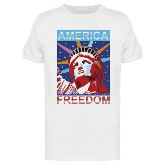 America Freedom Statue T-Shirt Men -Image by Shutterstock, Male Large