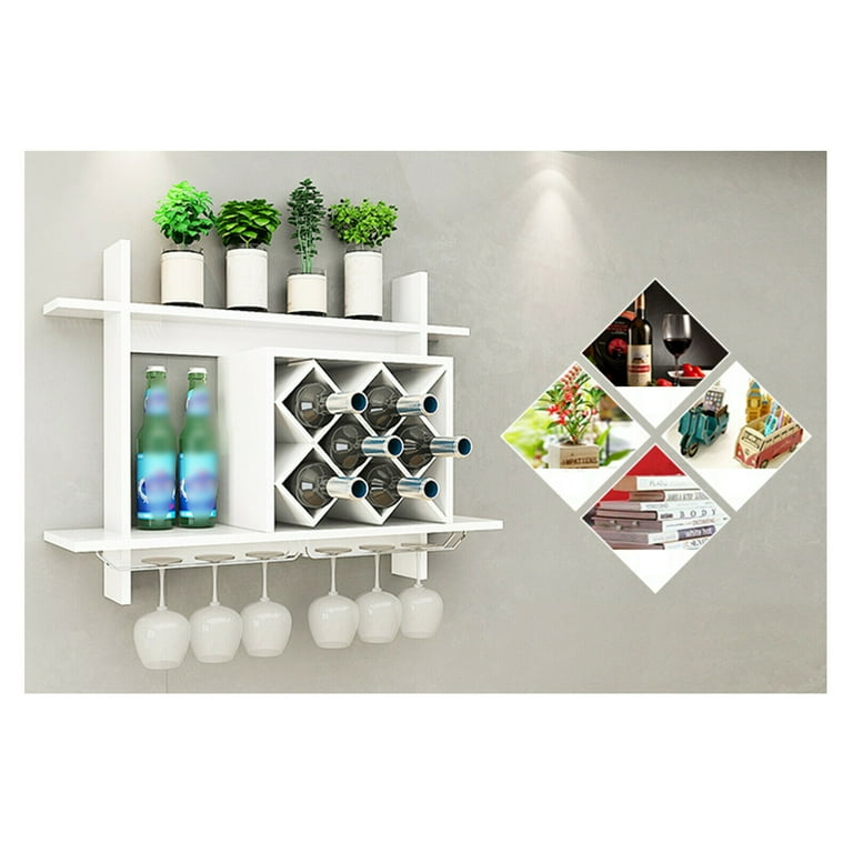 1pc Simple Modern Wall-mounted Wine Cabinet, Wine Rack, Wall Display Shelf,  Creative Restaurant Wine & Rack For Home