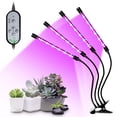 thumbnail image 3 of Lampe de Croissance pour Plantes USB Rouge et Bleue à Spectre Complet, Angle d'Éclairage Réglable, Pince de Bureau, Lampe de Culture pour Plantes d'Intérieur, 5 Niveaux de Gradation, Minuterie 4/8/12 H, 3 of 8