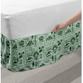 thumbnail image 2 of Camping Bed Skirt, Outdoors Recreation Wildlife Adventures Stay Wild Freedom Lettering, Elastic Bedskirt Dust Ruffle Wrap Around for Bedding Decor, 4 Sizes, Pale Green Dark Green, by Ambesonne, 2 of 2