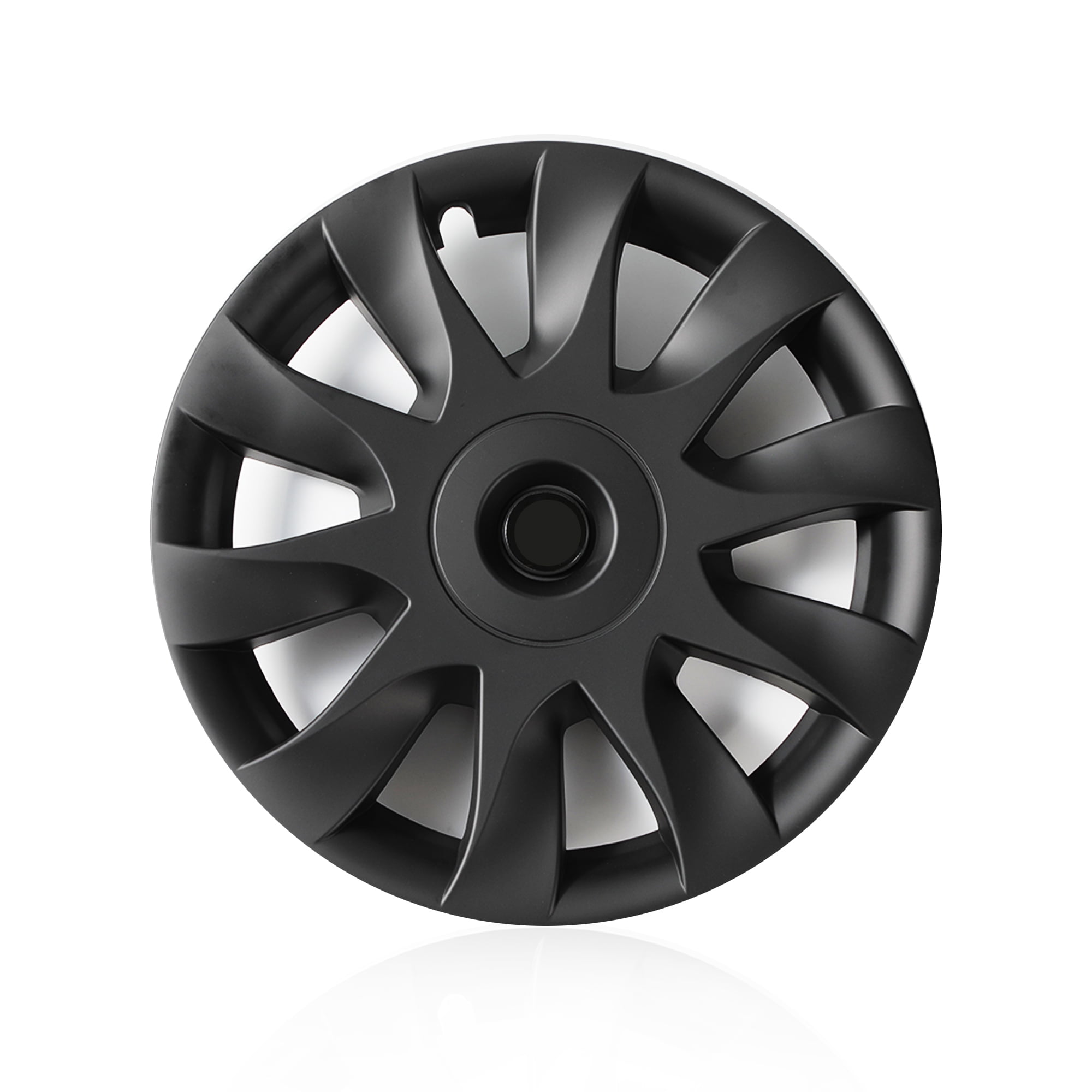 Hub Caps 19 Inch for Tesla Model Y ABS Wheel Hub Covers Wheels Rim Cover Set of 4) Matte Black COLMO