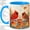 Blue, variant on Autumn Cardinals Watercolor Coffee Mug, Fall Cardinal Mug, Morning Coffee Tea Cup for Home Office, Red Birds on Maple Branch with Leaves, Seasonal Nature Art, Bird Lovers Women Men