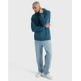 thumbnail image 4 of Hanes Men's Garment Dyed Fleece Hoodie Metallic Teal S, 4 of 10