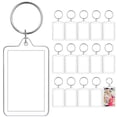 thumbnail image 1 of Dsseng 16 Pcs Porte-Clés Cadre Photo Acrylique Transparent Vierge, 1 of 6