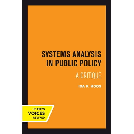 Systems Analysis In Public Policy A Critique Revised Edition Walmart Com