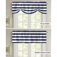 thumbnail image 5 of Navy Blue White Stripes Small Curtain Rod Pocket Short Curtains Home Decor Partition Cabinet Door Wi, 5 of 5