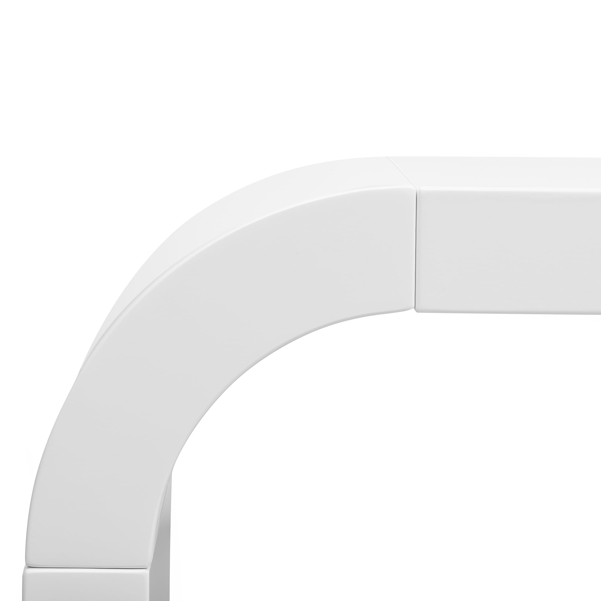 Euroco 52" Modern Console Table,Wood Entryway Table with Curved Deaign,Narrow Long Sofa Table Behind the Couch for Living Room,Foyer,White