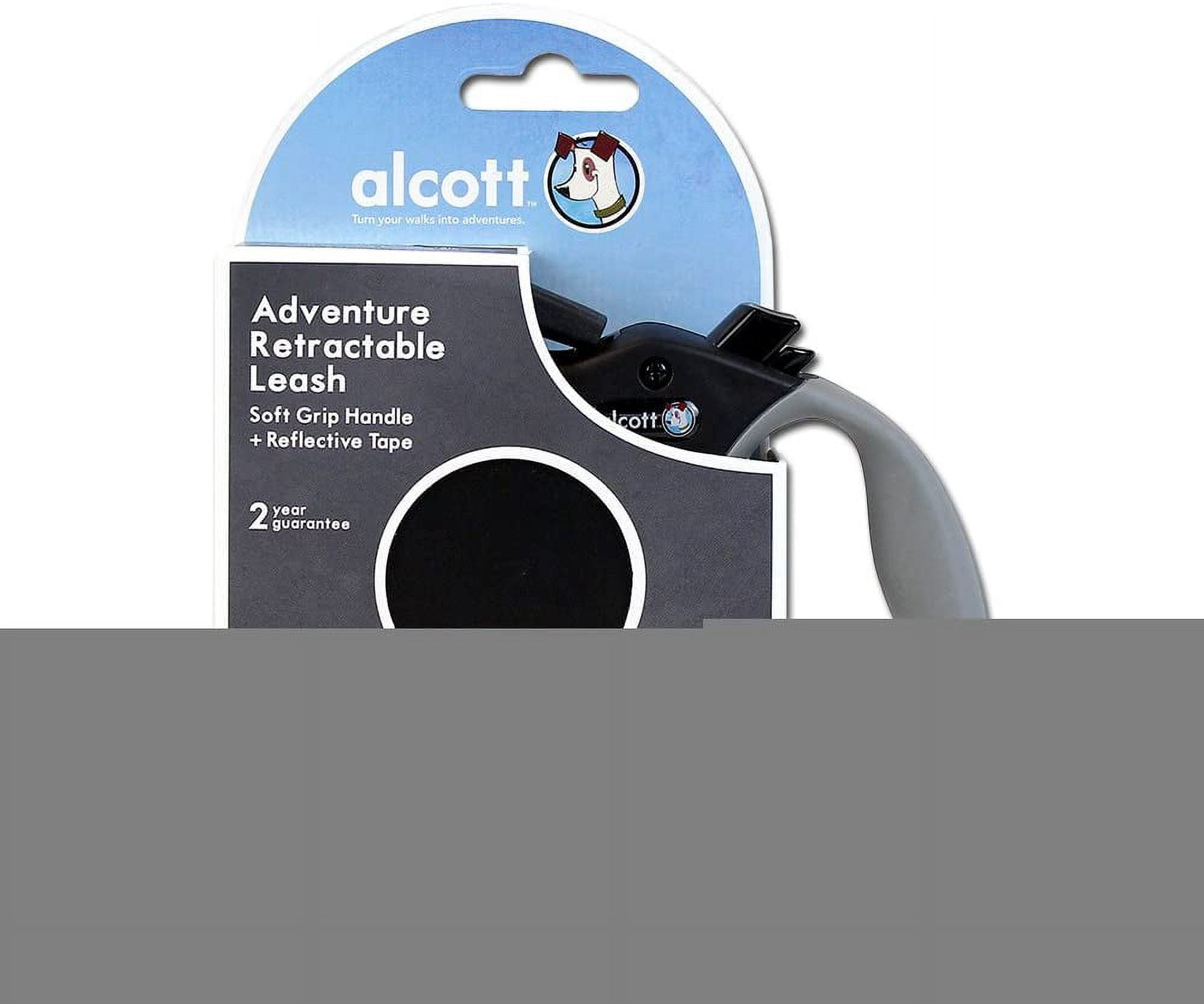Paws Alcott RLSH AA XS BK 10 ft. Retractable Leash, Black - Extra Small