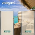 thumbnail image 6 of MCombo 138''x 71'' Fully Assembled Patio Retractable Side Awning for Garden, Balcony and Pools, Beige, 6 of 12