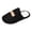 Black, variant on GPOECD Women's Slippers Cozy Stylish Indoor Stripe Plush Warm Footwear for Couples Home Comfort Indoor Slippers