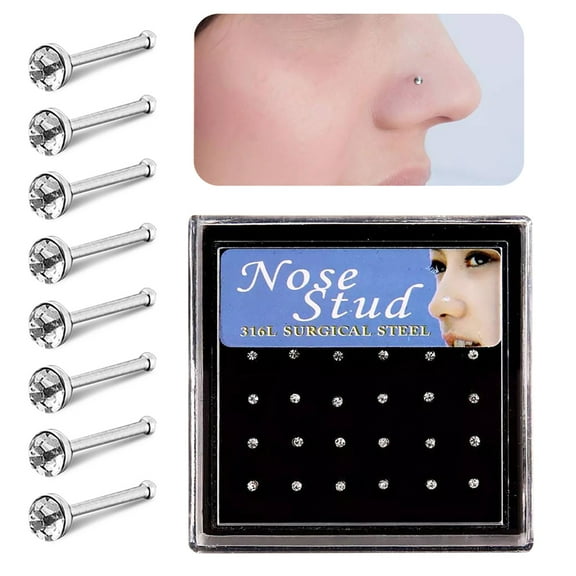 HMPEAIIY 18g Stud 18g Comfy Nose Nose Ring Holder Earrings for Titanium Ear Jewelry Clip on Belly Button Rings Flat Ear Piercing Jewelry Rings for Women Nose Ring Rose False Nose Rings Rings