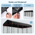 thumbnail image 5 of Outdoor Dog Kennel Cover 8'x4', DOMIPET Waterproof UV-Resistant Cover, Top Cover for Multiple Brands of Dog Kennels, 5 of 7