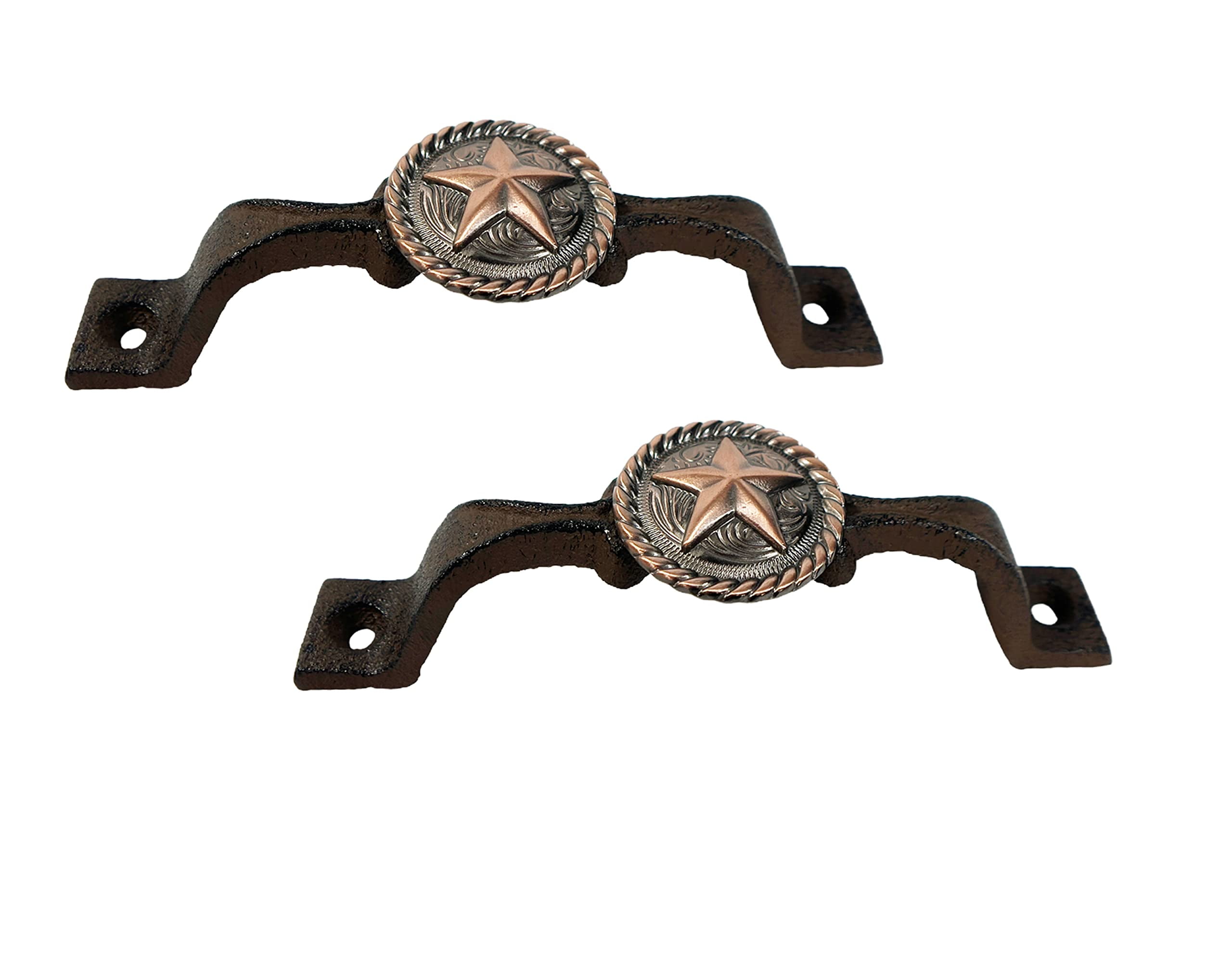 Urbalabs Large Copper Texas Seal Western Knob 1.5 Inch 12 Pack