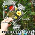 thumbnail image 6 of Clearance Office&Craft&Stationery under $5 20PC Large Size Bookmark Flower Page Clips Bookmarks Children Handmade DIY Transparent Flower Page Glass Bottle Wishing Bottle Sticker, 6 of 9