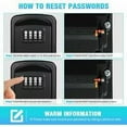 thumbnail image 5 of TuseyRxln Secure Key Box, Wall Mounted Key Safe [Waterproof and Rustproof] [Indoor and Outdoor Use] for Home School Office Factory Garages Secure Key Box, 5 of 5