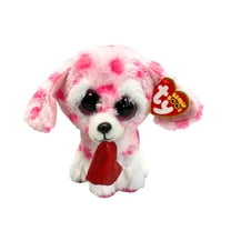 Ty Beanie Boos - Rory the Valentine's Dog  – Glitter Eyes  - Stuffed Animal
