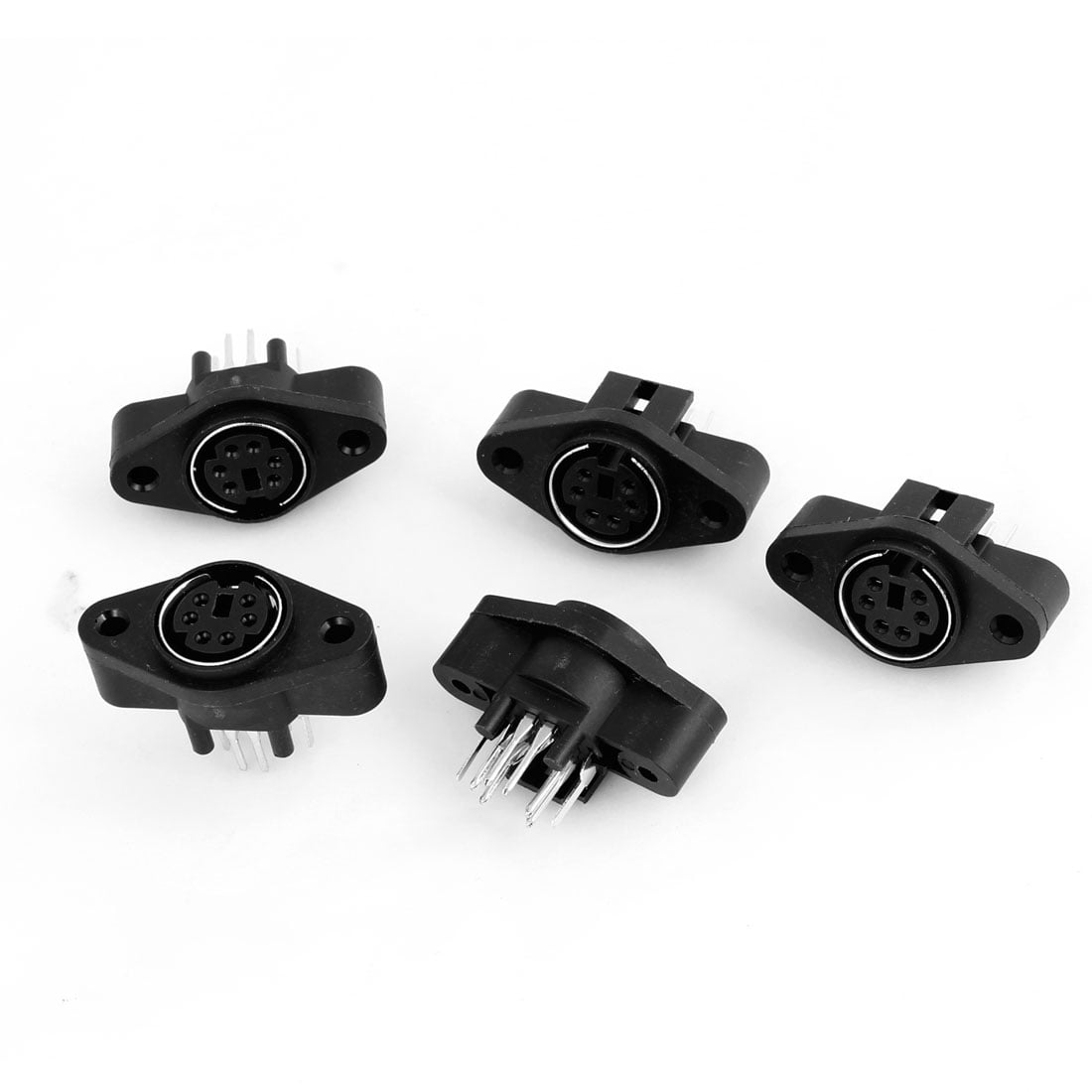 Unique Bargains 5 Pcs DIN 6 6 Pin Female Pcb Mount Jack Mouse Keyboard