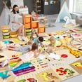 thumbnail image 4 of Noahas Playroom Rug Daycare Kids Rug 7x10,Educational and Fun Nursery Rug with ABC Alphabet Animals Classroom Rug Washable Kids Play Mat Baby Toddler Children Boys Rugs for Bedroom,Beige, 4 of 7