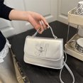 thumbnail image 3 of Bolso cuadrado pequeño de estilo nuevo y de alto valor, de color puro y ambiente sencillo, estilo europeo y americano, bolso de mano informal de gran capacidad, bolso de mensajero para mujer, 3 of 5