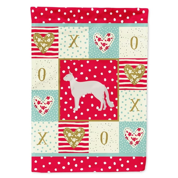 Carolines Treasures CK5559CHF Balinese 2 Cat Love Flag Canvas House Size Large multicolor