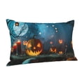 thumbnail image 2 of Disketp Pillow Covers Spooky Halloween Pattern Throw Pillow Case Cushion Covers,Cushion For Bedroom,Couch,Home-20"X30", 2 of 9