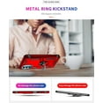thumbnail image 6 of Case for Moto G 5G 2022 with 2 Pcs Tempered Glass Screen Protector [Built-in Stand] [Military Grade Drop Protection] Rugged Shockproof Protective Phone Cover, Red, 6 of 14
