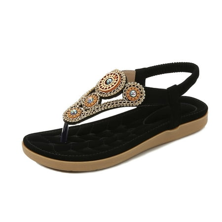

Summer Bohemian Sandals Women Flat Sole Casual Flat Big Size Flip Flops Shoes