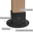 thumbnail image 4 of 2×2in Square Fence Pole Flange Base Pergola Post Brackets Kit for Deck Railing, 4 of 9