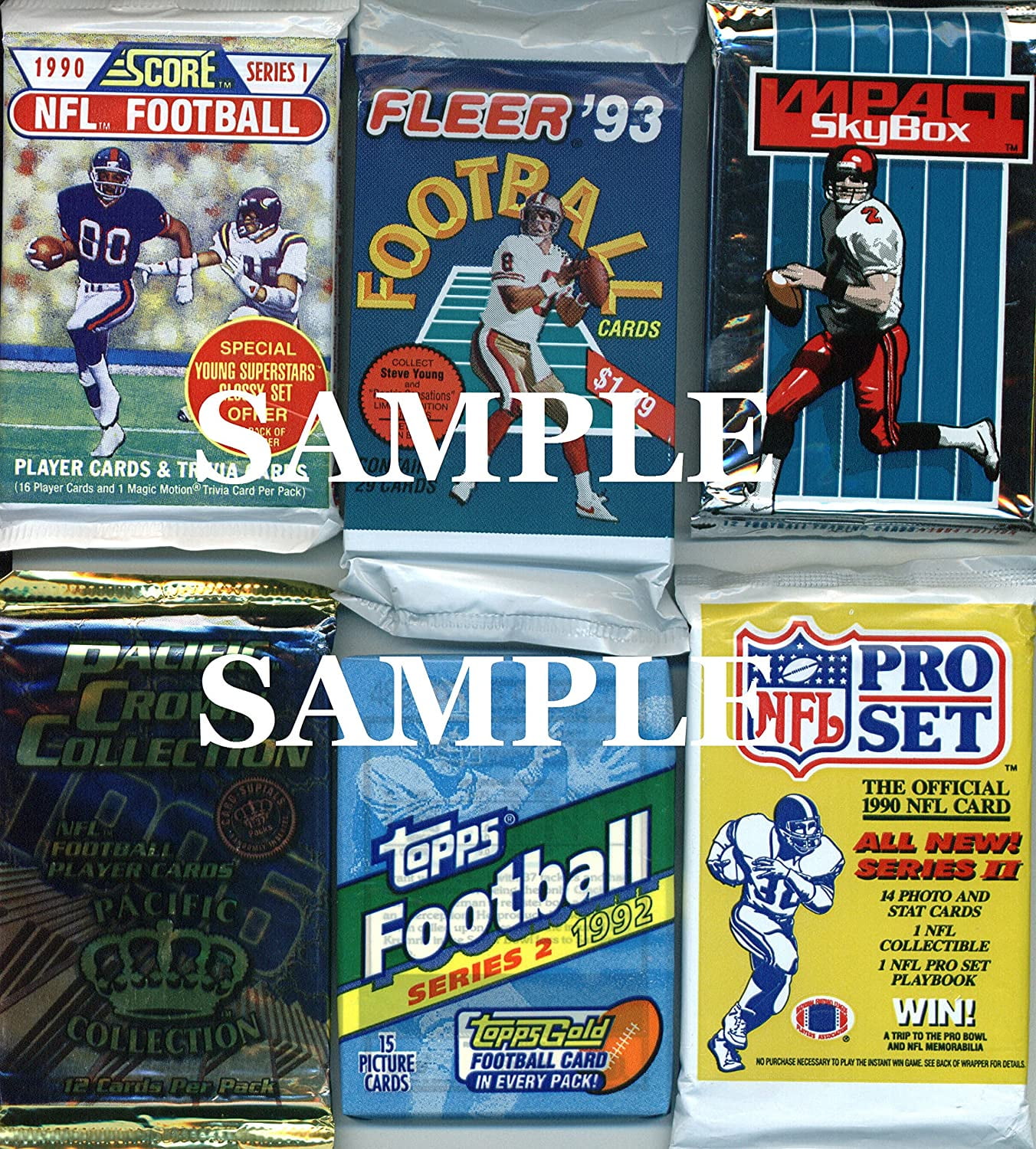 GREAT LOT OF OLD UNOPENED FOOTBALL CARDS IN PACKS From the Early '90s. | Superior Sports Investments