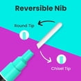 thumbnail image 3 of czcpp-10 Fine Tip Liquid Chalk Markers for Blackboard, Chalkboard Signs, Window, Labels, Bistro, Glass, Car (10 Pack 3mm) - Wet Wipe Erasable Ink Chalkboard Markers, 3mm Reversible Tip Chalk Pens, 3 of 4