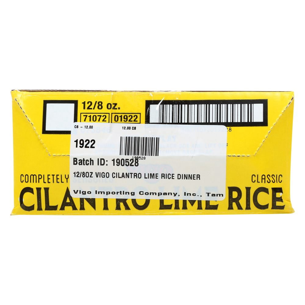 Vigo Cilantro Lime Rice, 8 Ounce -- 12 per Case.