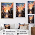 thumbnail image 4 of Designart "Pop Art Dubai I" Cityscapes Floater Framed Wall Art Living Room, 4 of 7