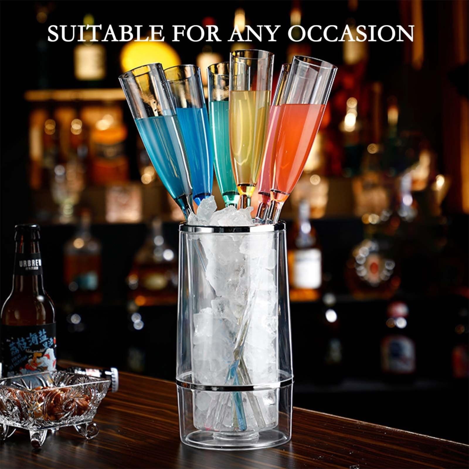 Floating Champagne Flutes Floating Champagne Glasses For The Pool Floating Wine Glass Champagne Flutes Bouquet Vintage Acrylic Colorful Transparent Glasses For Wedding Party