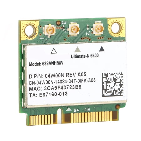 M Buder Intel 6300 AGN Wireless Mini PCI-E Network Card Dual-Band 2.4/5GHz 450Mbps Wifi Adapter for Desktop Laptop Internal Network Card Interface 802.11a/g/n Replacement Module 10 inches / 25.4 cm