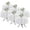 White, variant on General 6 Pack White Round Table Clothes - 70 Inches in Diameter - Stain Resistant and Washable Tablecloths, Polyester Fabric Table Covers for Wedding, Party, Banquet, Gathering