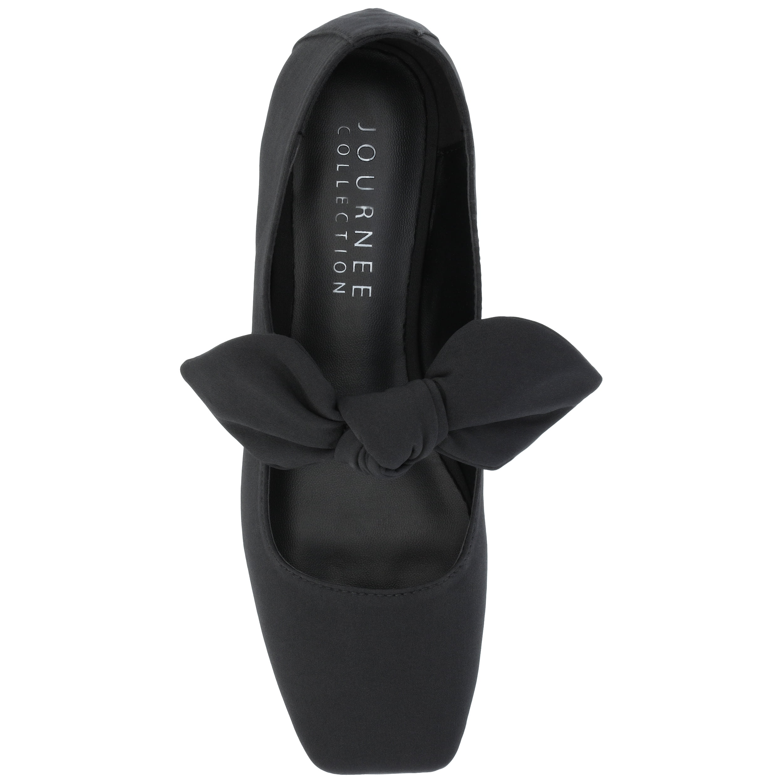 Journee Womens Seralinn Mary Jane Slip On Square Toe Dress Flats