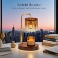 thumbnail image 5 of Sziqiqi Amber Candle Warmers with Timer: Height-Adjustable Wax Melting Lamp 4-Level Dimmer & 2 Included Bulbs Flameless Home Decor Gift for Her, 5 of 9