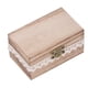 thumbnail image 5 of Caja de madera para anillos con personalidad, estilo campestre, con adorno de madera y encaje para compromiso, boda y aniversario., 5 of 14