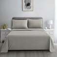 thumbnail image 4 of Marina Decoration 600 Thread Count Ultra Soft Deep Pocket Hotel Standard Solid Bedding Long Staple Percale Cotton All Season Sheet Set with Pillowcase, 4 of 7