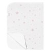 Kushies Portable Changing Pad Flannel Pink Scribble Stars