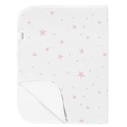 Kushies Portable Changing Pad Flannel Pink Scribble Stars